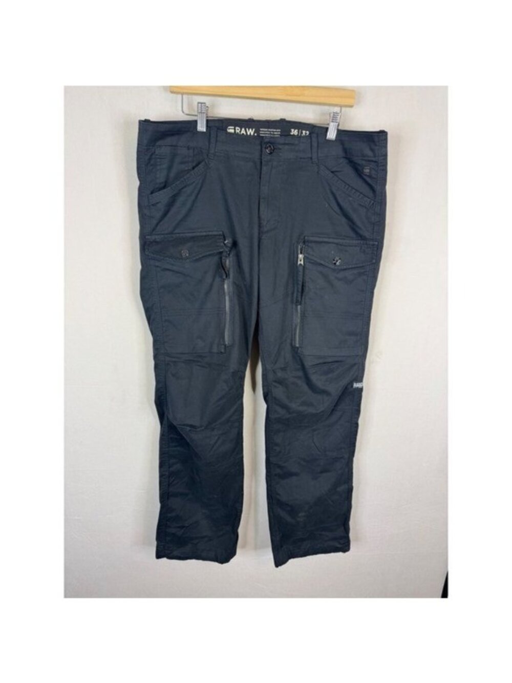 G-Star Raw Rovic Zip 3D Tapered Cargo Pants Black 36x32 D02190-5126-995 Mens